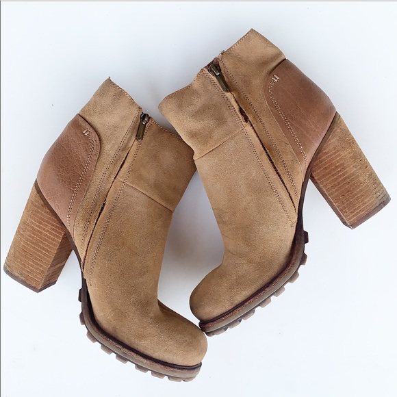 Sam Edelman Franklin Suede Chunky Heel Boots - Picture 7 of 8